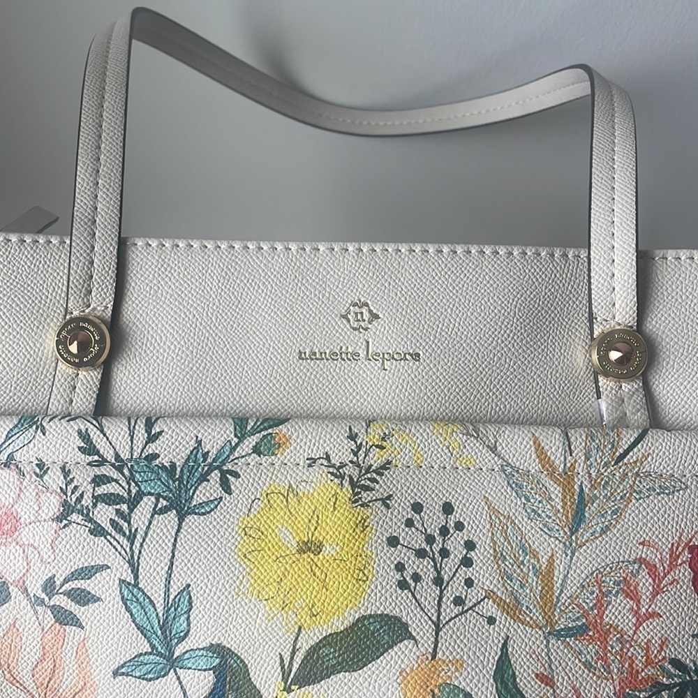 NANETTE LEPORE Bag Summer Botanical CottageCore Makena new vegan leather purse - Picture 16 of 16
